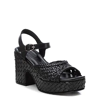 Carmela Leather Collection Women's Heeled Sandals By Xti