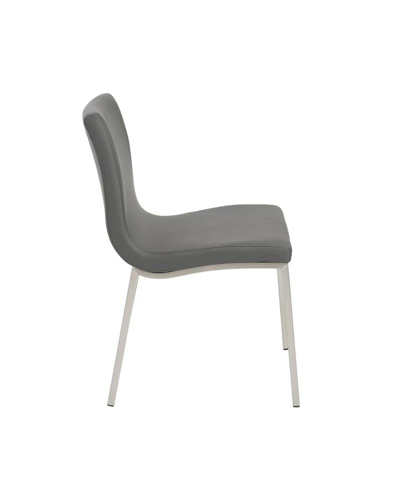 Upholstered Leather Dining Chairs Set of 2 with Supportive Backrest for Room