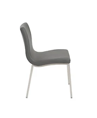 Upholstered Leather Dining Chairs Set of 2 with Supportive Backrest for Room