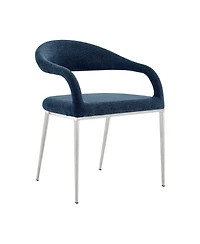 Modern Open Back Upholstered Dining Arm Chairs – Set of 2