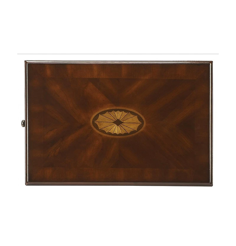 Modern Manufactured Wood Rectangular End Table with Lower Shelf