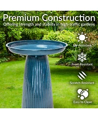Gleeful Garden Metal Outdoor Bird Bath