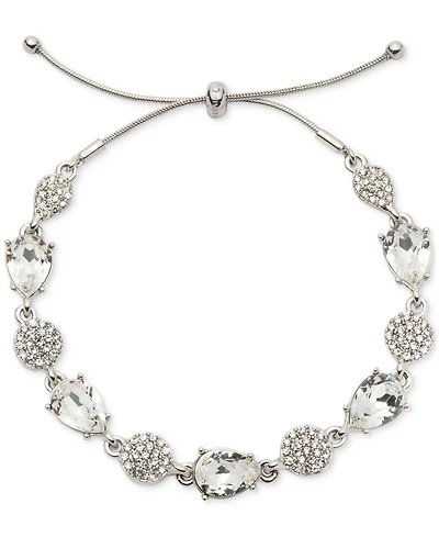 Givenchy Pave Cluster & Pear-Shape Crystal Slider Bracelet