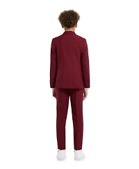 OppoSuits Big Boys Blazing Solid Color Suit, 3-Piece Set Including Blazer, Pants and Clip-On-Tie