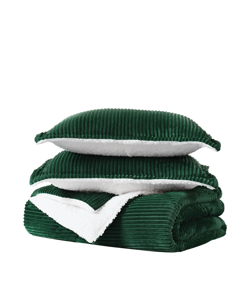 Brooklyn Loom Essential Corduroy 3-Pc. Comforter Set