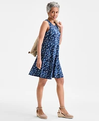 Style & Co Petite Printed Sleeveless Flip Flop Dress