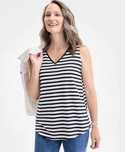 Style & Co Women's Printed V-Neck Tank