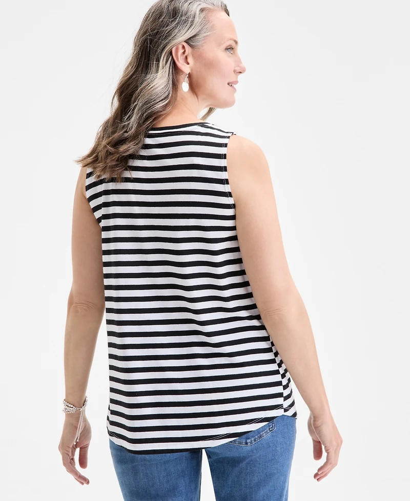 Style & Co Women's Printed V-Neck Tank, Exclusively at Macy's
