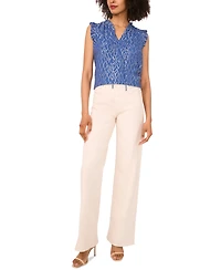 Parker Women's The Jenna Metallic-Pattern Tie-Neck Top