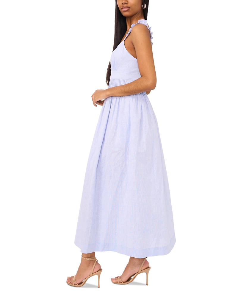 Parker Women's The Olive Ruffled-Strap Pleated-Waist Dress