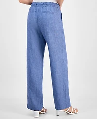 Charter Club Women's 100% Linen Drawstring Pants, Created for Macy's