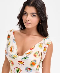 Astr the Label Women's Allexina Printed Tie-Shoulder Dress