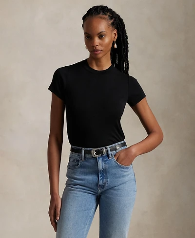 Polo Ralph Lauren Women's Ribbed Cotton Tee