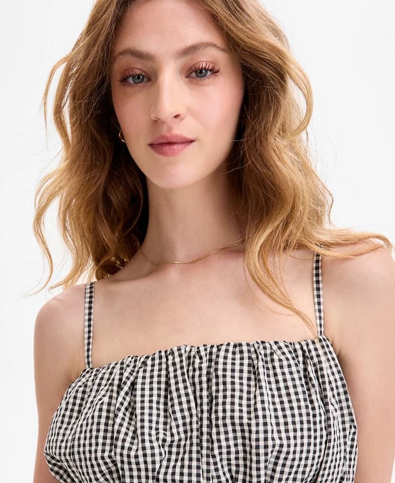 French Connection Women's Gingham Crop Top