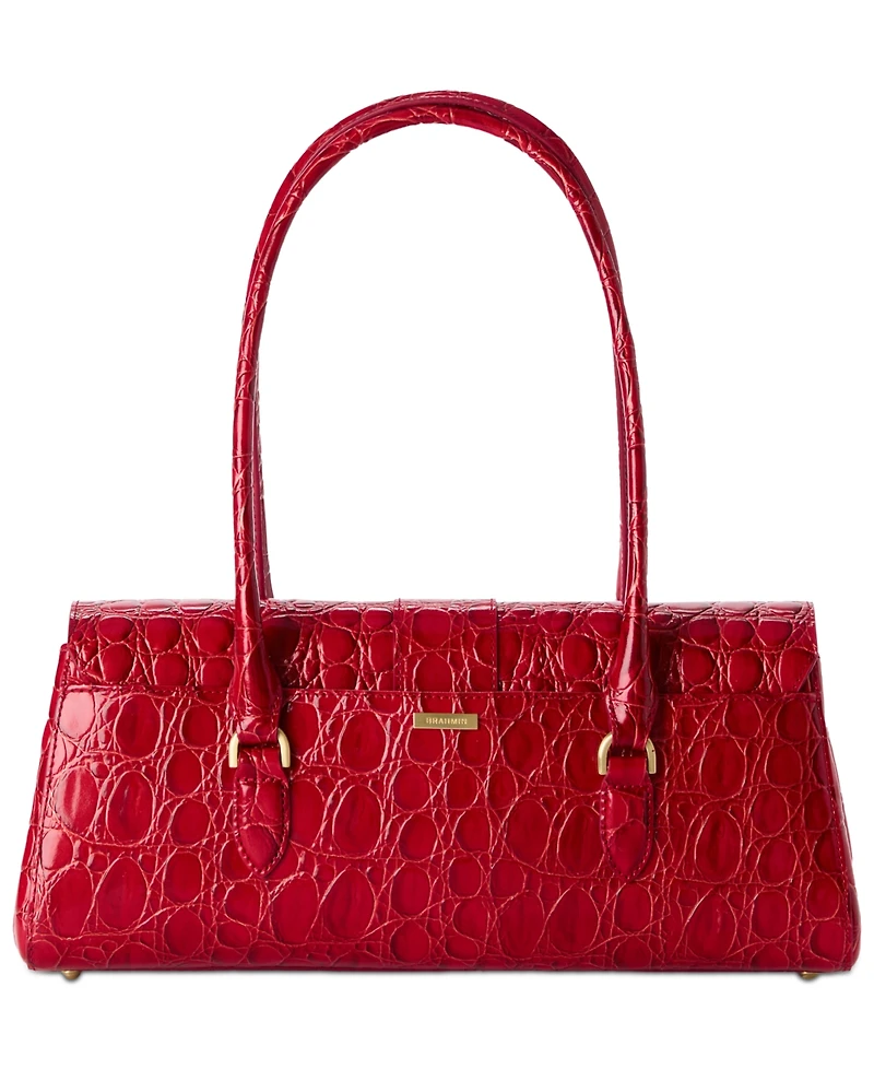 Brahmin Dayan Vanderbilt Embossed Leather Satchel