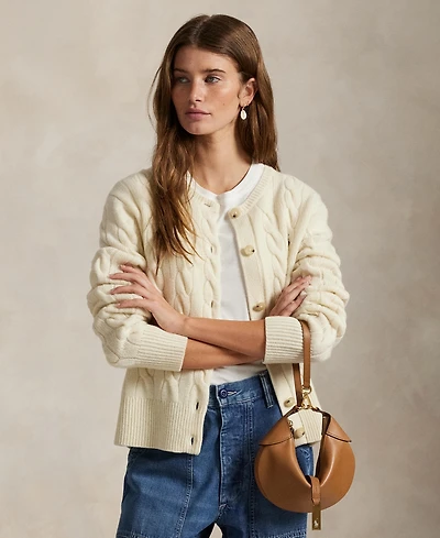 Polo Ralph Lauren Women's Cable-Knit Wool-Cashmere Cardigan Sweater