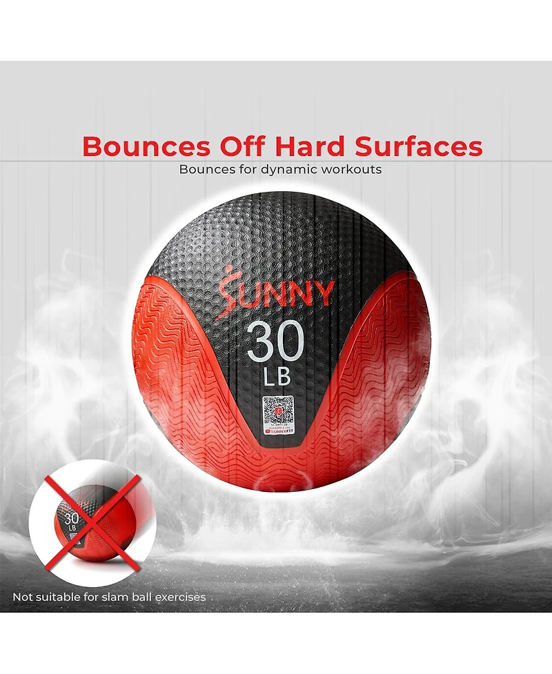 Sunny Health & Fitness Medicine Ball 8LBS, Non-slip Grip