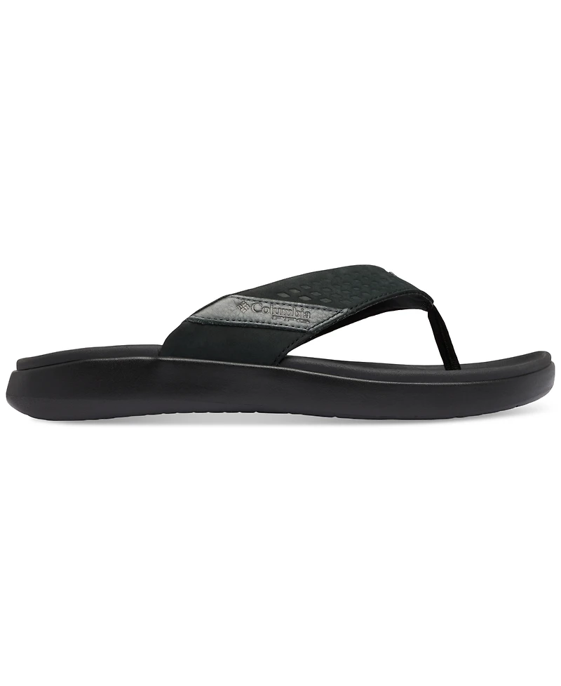 Columbia Men's Boatside Leather Lightweight Flip Flop Sandals