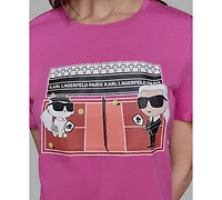 Karl Lagerfeld Paris Petite & Choupette Graphic Tee