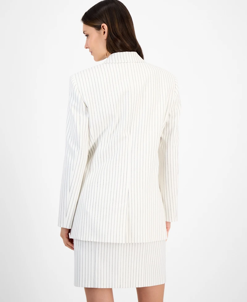 Hugo Women's Pinstriped Oversized Blazer