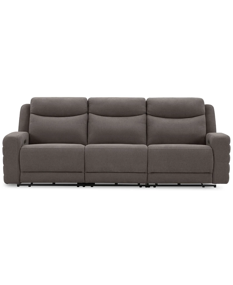 Kristyan 3-Pc. Fabric Sofa with 3 Power Recliners