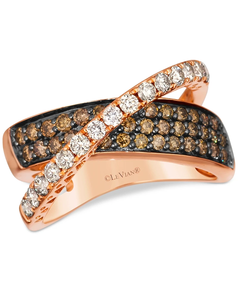 Le Vian Nude Diamond Crossover Ring (1-1/6 ct. t.w.) Ring in 14k Rose Gold