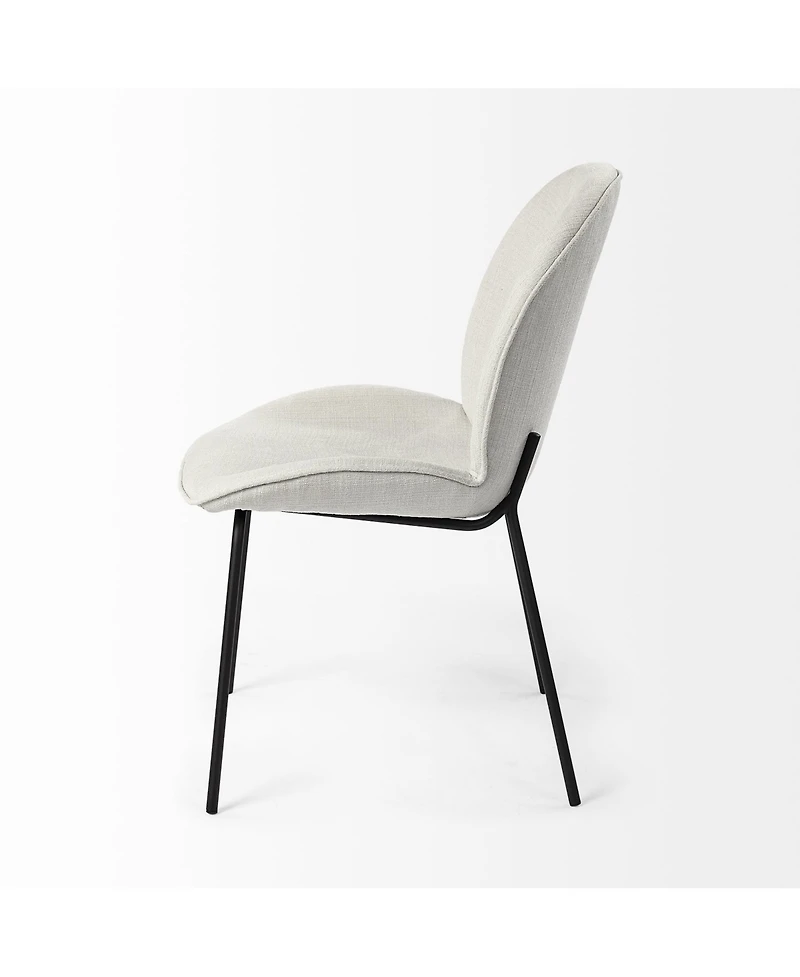 Set of 2 Fabric Side Chairs with Cushioned Seats for Dining and Home Decor