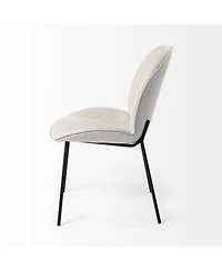 Set of 2 Fabric Side Chairs with Cushioned Seats for Dining and Home Decor