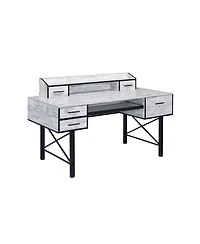 Contemporary Computer Desk with Five Drawers – Perfect for Home Office Organization