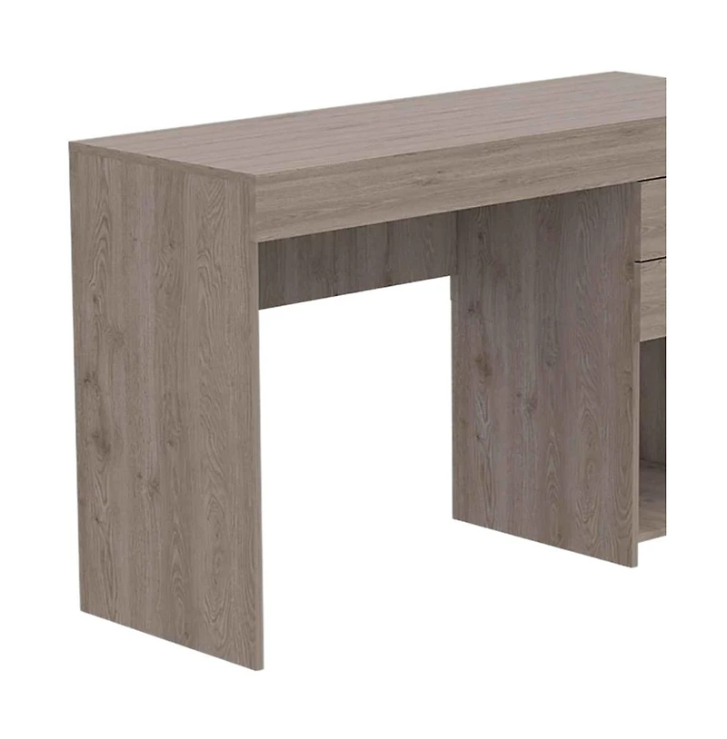 Contemporary Computer Desk with Two Drawers for Small Space Solutions