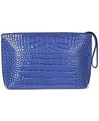 Lauren Ralph Lauren Crocodile-Embossed Leather Large Pouch