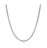 Bling Jewelry Set of 2 Solid 6MM Sterling Silver Miami Cuban Curb Chain Necklace 18 & 20 Inch