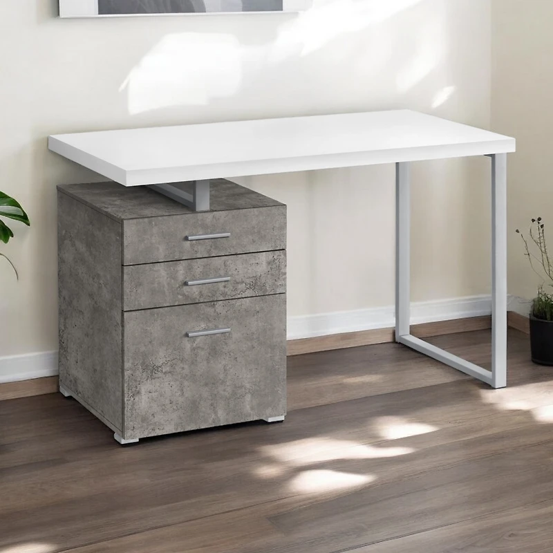 Compact Computer Desk with Three Drawers – Space-Saving and Practical Design