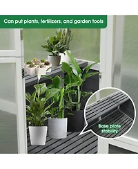 Outdoor Plant Gardening Greenhouse for Patio Backyard Lawn, Grow House with Front Entry Door
