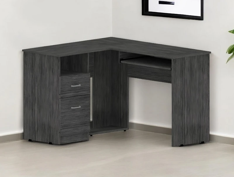 L-Shape Corner Desk with Dual Drawers – Stylish and Functional Computer Desk