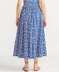 Lands' End Women's Poplin Godet Maxi Skirt - Set Bottom