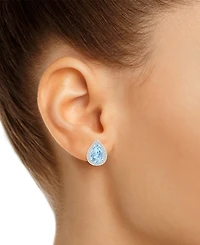 Amethyst (1-1/3 ct. t.w.) & Lab Grown White Sapphire (1/4 Stud Earrings 10k Gold (Also Additional Gemstones)