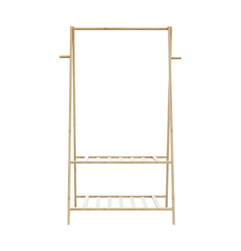 Clothes Rack with Shelves 37.8"x17.9"x59.3" Bamboo