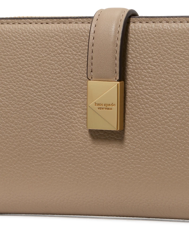 kate spade new york Deco Pebbled Leather Zip Slim Wallet