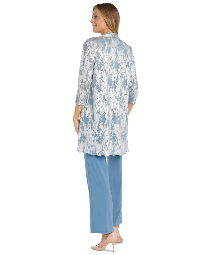 R & M Richards Petite Metallic Swing Jacket, Tank and Pants 3-Pc. Set