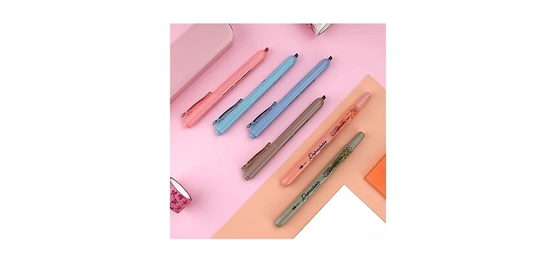 Writech Vintage Retractable Highlighters - 6CT