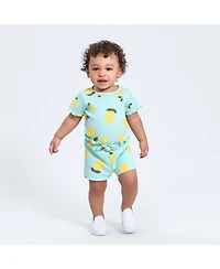 Gerber Toddler Girls 3-Pack Pull-On Knit Shorts, Lemons, 5T