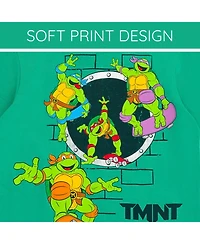 Teenage Mutant Ninja Turtles Toddler Boys Donatello Leonardo Michelangelo Raphael T-Shirt and Shorts Outfit Set to