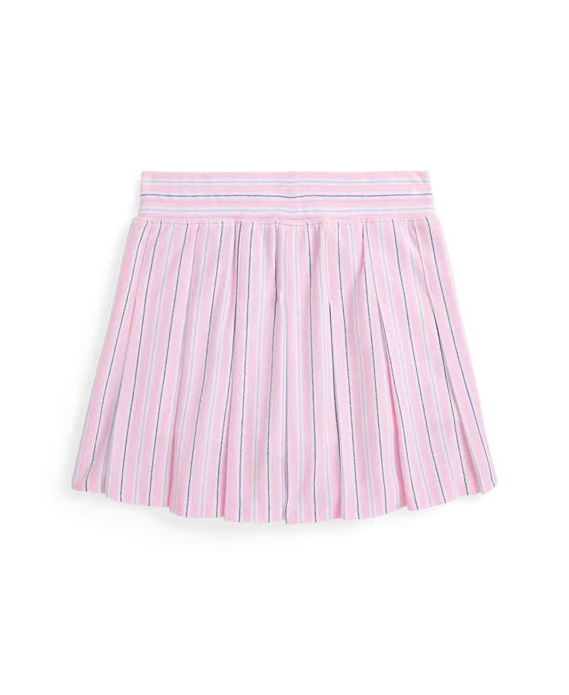 Polo Ralph Lauren Big Girls Striped Pleated Oxford Mesh Skirt