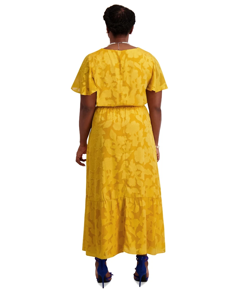 Kasper Flutter-Sleeve Smock-Waist Dress, Regular & Plus