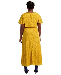 Kasper Flutter-Sleeve Smock-Waist Dress, Regular & Plus