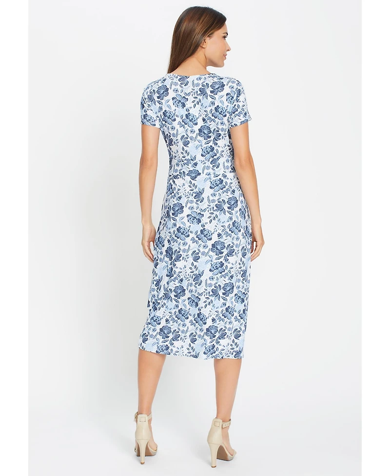 Olsen Women's Prairie Floral Knit Dress