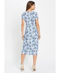 Olsen Women's Prairie Floral Knit Dress