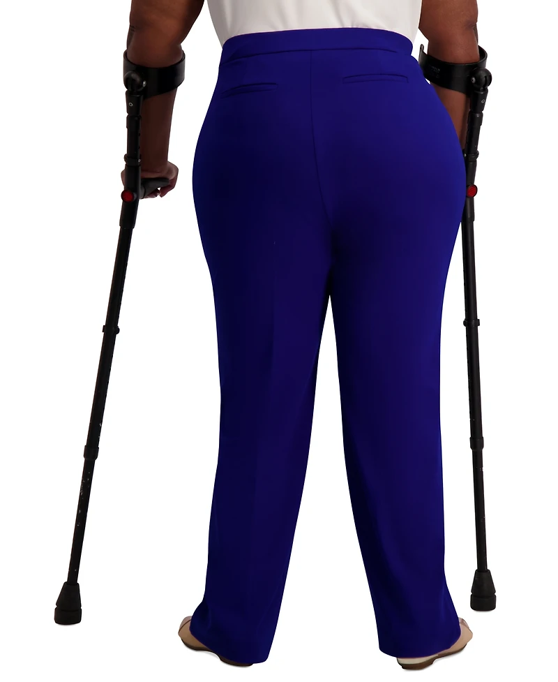 Kasper High-Rise Pull-On Rivet Pants, Regular & Plus