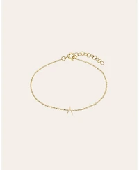 14k Gold Tiny Wishbone Bracelet
